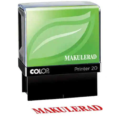 Colop Stämpel standardtext MAKULERAD Röd