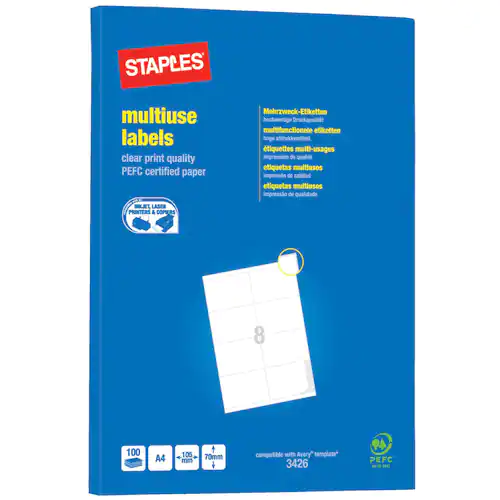 Staples Etikett 105x70mm