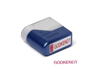 Stempel Deskmate Godkendt röd text