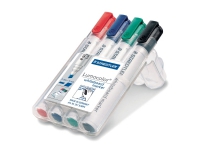Whiteboardmarker Staedtler Lumocolor skrå spids 2-5 mm ass. farver- (etui a 4 stk.)