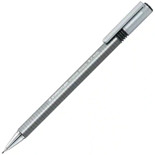 Staedtler Stiftpenna, Triplus Micro, 0,7 mm B-stift, grå pennkropp