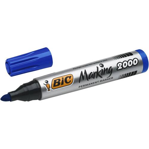 BIC® Märkpenna Marking™ 2000 permanent märkpenna, medium1,7 mm bredd, blå, 12-pack