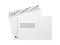 BONG Mailman - Kuvert - Internationellt C5 (162 x 229 mm) - plånbok - öppen sida - självhäftande (Peel & Seal) - 1 fönster - utskrivbart - färgfodring - vit - 500 st