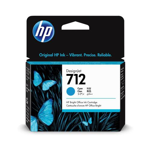 HP Bläckpatron 3ED67A 712 Cyan