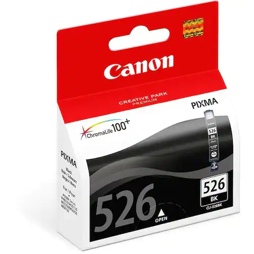 Canon Bläckpatron, PIXMA CLI-526 BK, 4540B001, ChromaLife100+, svart, singelförpackning
