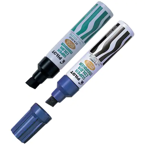Pilot Märkpenna Super Color Jumbo Marker permanent, snedskuren spets, svart