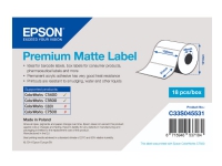 Epson Premium - Matt - 102 x 51 mm 650 etikett (er) (1 rulle/rullar x 650) matrisskurna etiketter - för Epson TM-C3400-LT ColorWorks CW-C4000E TM C3400, C3400BK, C3400E, C3400U, C3500