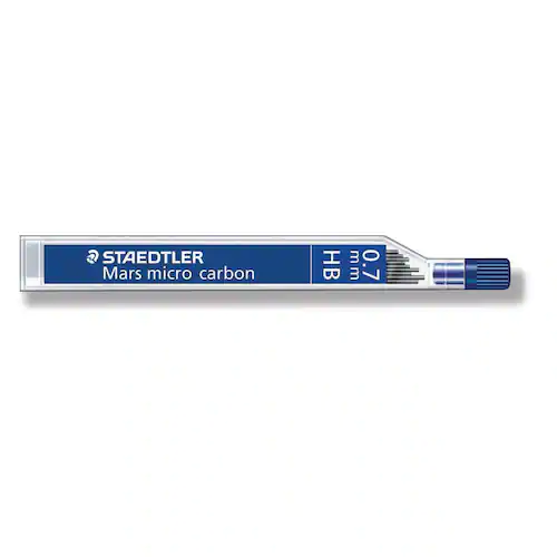 Staedtler Mars Stift till mekanisk stiftpenna, Mars Micro Carbon, 0,7 mm HB-stift