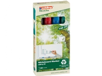 Whiteboardmarker Edding 29 Ecoline, skrå, etui a 4 farver