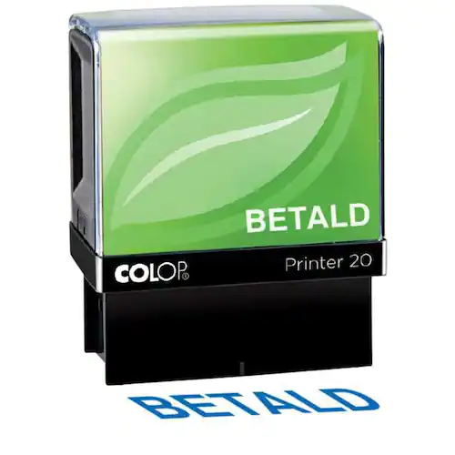 Colop Stämpel standardtext BETALD