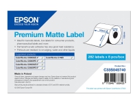 Epson Premium - Matt - permanent akrylhäftning - ljust vit - 105 x 210 mm 2256 etikett (er) (8 rulle/rullar x 282) matrisskurna etiketter - för ColorWorks CW-C6000Ae, CW-C6000Pe, CW-C6500Ae, CW-C6500Pe
