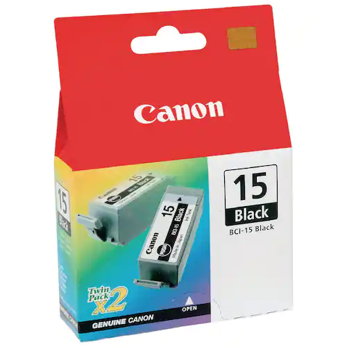 Canon Bläckpatron, BCI-15, 8190A002, svart, dubbelförpackning