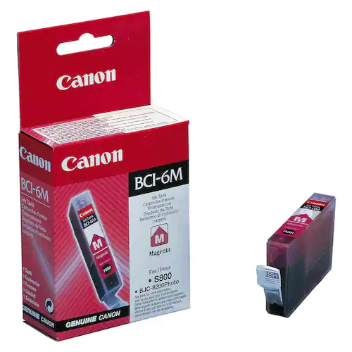 Canon Bläckpatron, BCI-6 M, 4707A002, magenta, singelförpackning