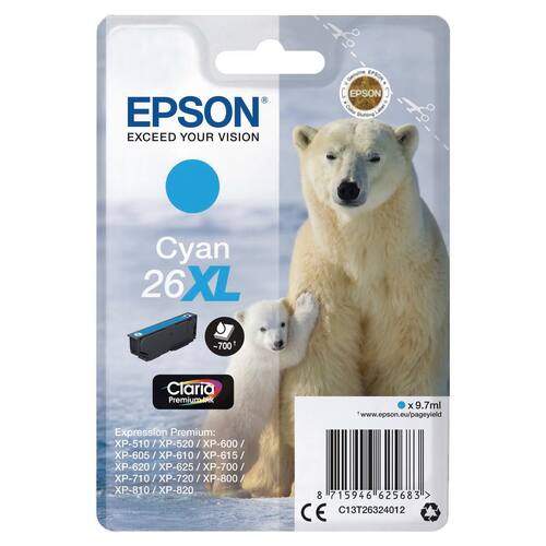 Epson Bläckpatron C13T26324012 Cyan