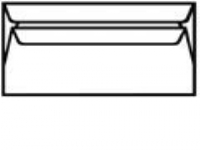 BONG Business Profile M65 - Kuvert - International DL (110 x 220 mm) - plånbok - öppen sida - självhäftande - färgad foder - vit - 500 st