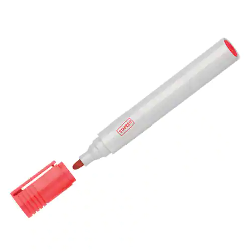 Staples Whiteboardpenna, Remarx™, icke-permanent bläck, 1-2 mm, röd