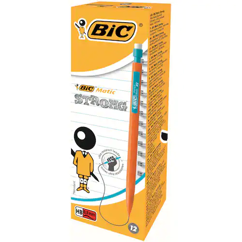 BIC® Stiftpenna Matic Classic, Matic Strong, 0,9mm HB-stift, sorterade färger