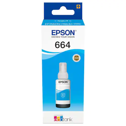 Epson Bläckrefill, C13T664240, T6642, cyan, singelförpackning
