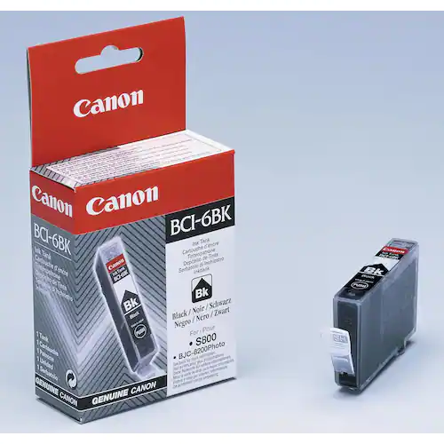 Canon Bläckpatron, BCI-6 BK, 4705A002, svart, singelförpackning, hög kapacitet