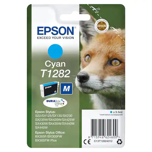 Epson Bläckpatron C13T12824012 Cyan