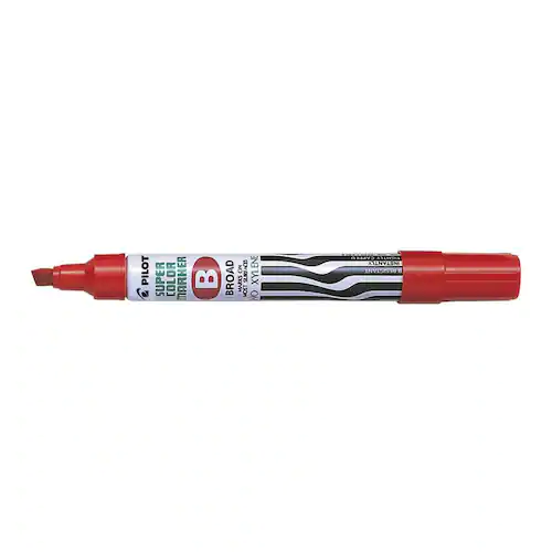 Pilot Märkpenna Super Color Marker permanent, broad, snedskuren spets, röd