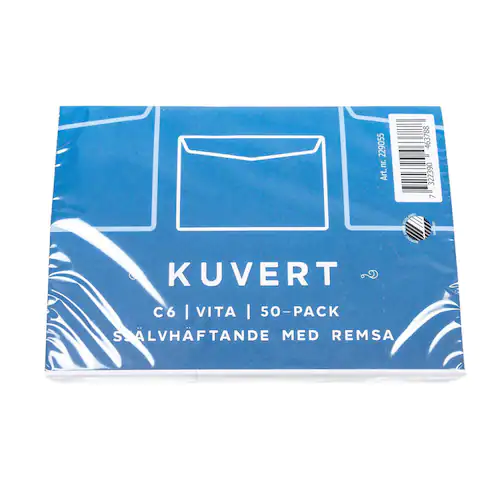 Emo Kuvert Konsument C6 Vit Remsa