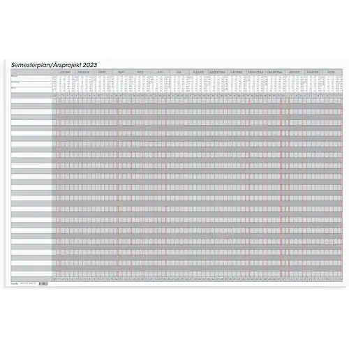 Burde Whiteboardtavla Semesterplan - 2460