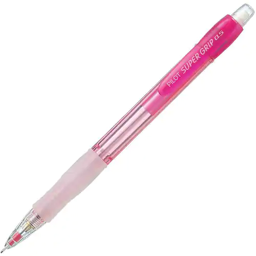 Pilot Stiftpenna, Super Grip Neon 0,5 mm spets, neonröd pennkropp