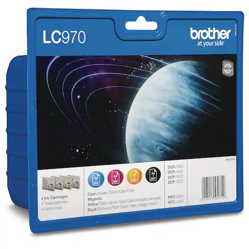 Brother Bläckpatron, LC970 VALBP, LC-970VALBP, Innobella™, svart, cyan, magenta, gul