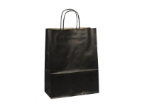 Presentpåse med handtag, svart, 310 x 240 x 110 mm, förpackning med 150 st.