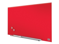 Nobo Diamond - Whiteboard-tavla - väggmonterbar - 677 x 381 mm - tempererat glas - magnetisk - röd
