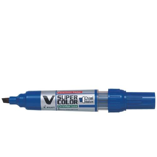 Pilot Begreen Begreen V Super Color permanent märkpenna, mejselformad spets på 5,0 mm, blå