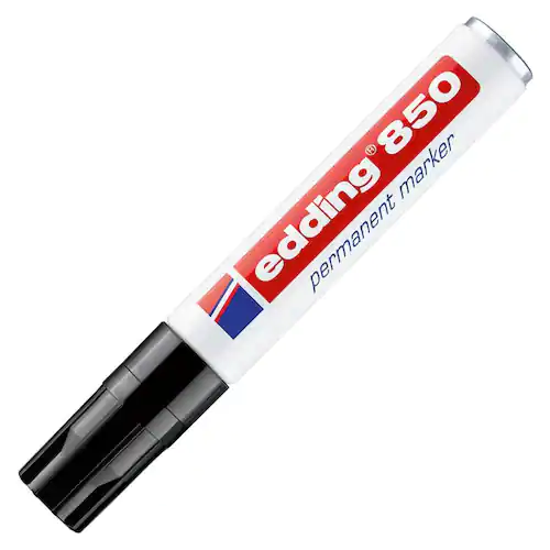 edding Märkpenna, permanent, 850 i jumbo-storlek med snedskuren spets, 5 - 15 mm, svart