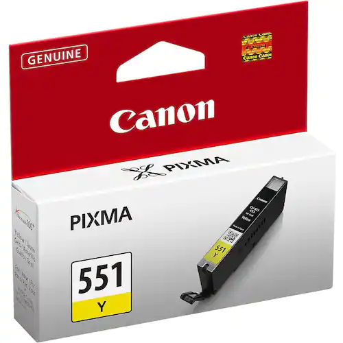 Canon Bläckpatron, PIXMA CLI-551 Y, 4542B001, ChromaLife100+, gul, singelförpackning